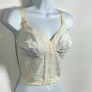 Playtex Vintage White Longline Bullet Bra #261 Size 38B NOS Original Box